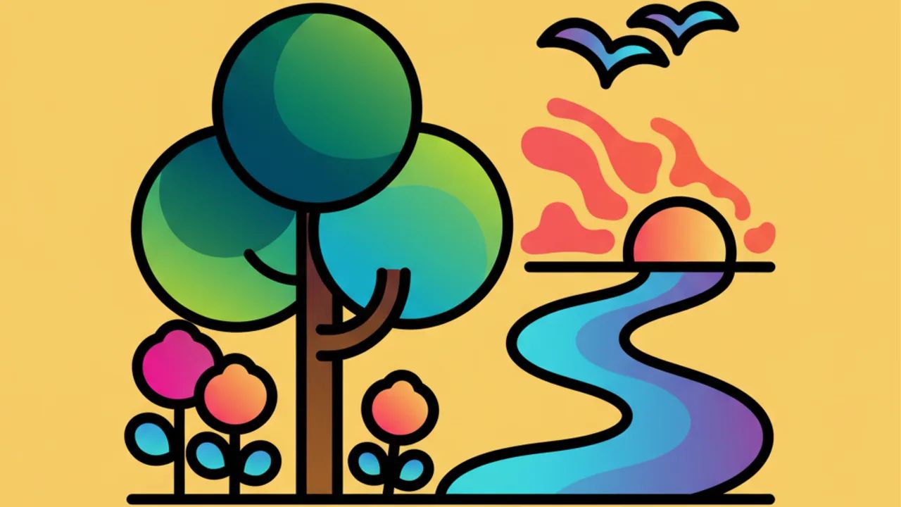 Quais as melhores combinações de cores para pintar desenhos de natureza