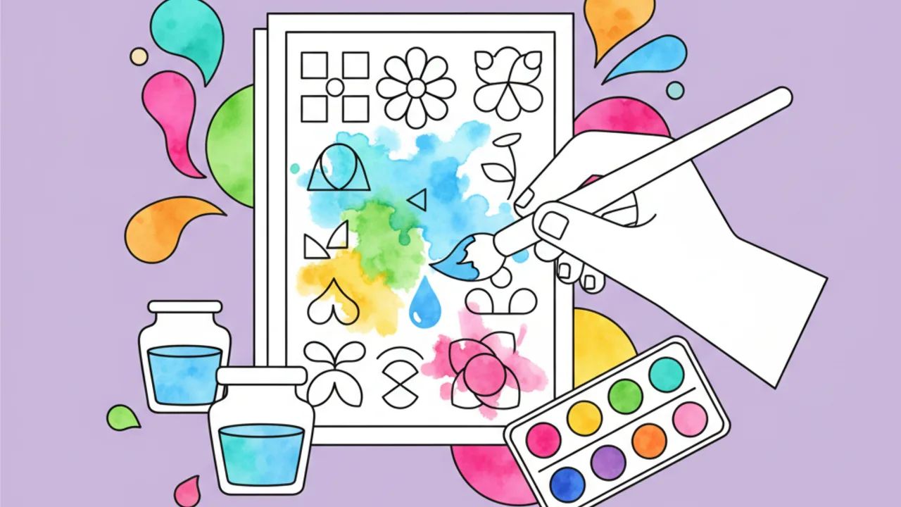 Como usar técnicas de aquarela em páginas de colorir para adultos
