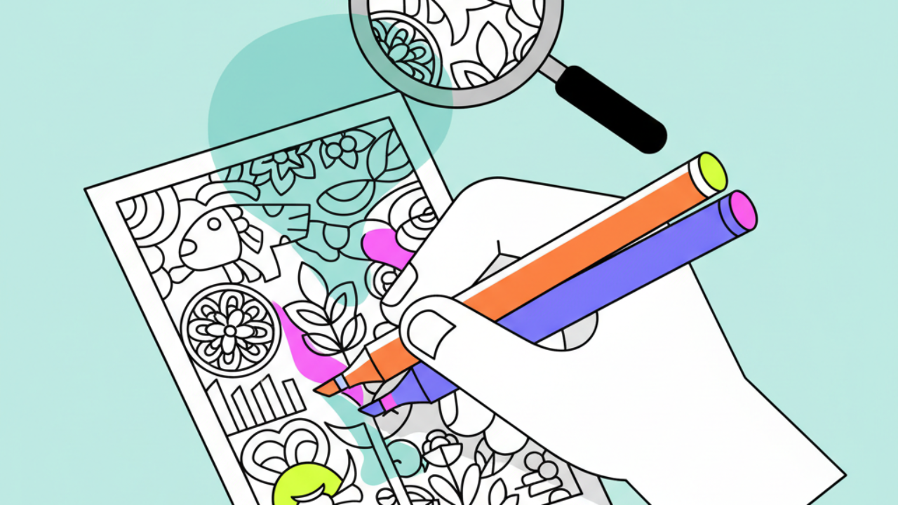 Dicas práticas de como colorir desenhos detalhados com canetinhas sem borrar