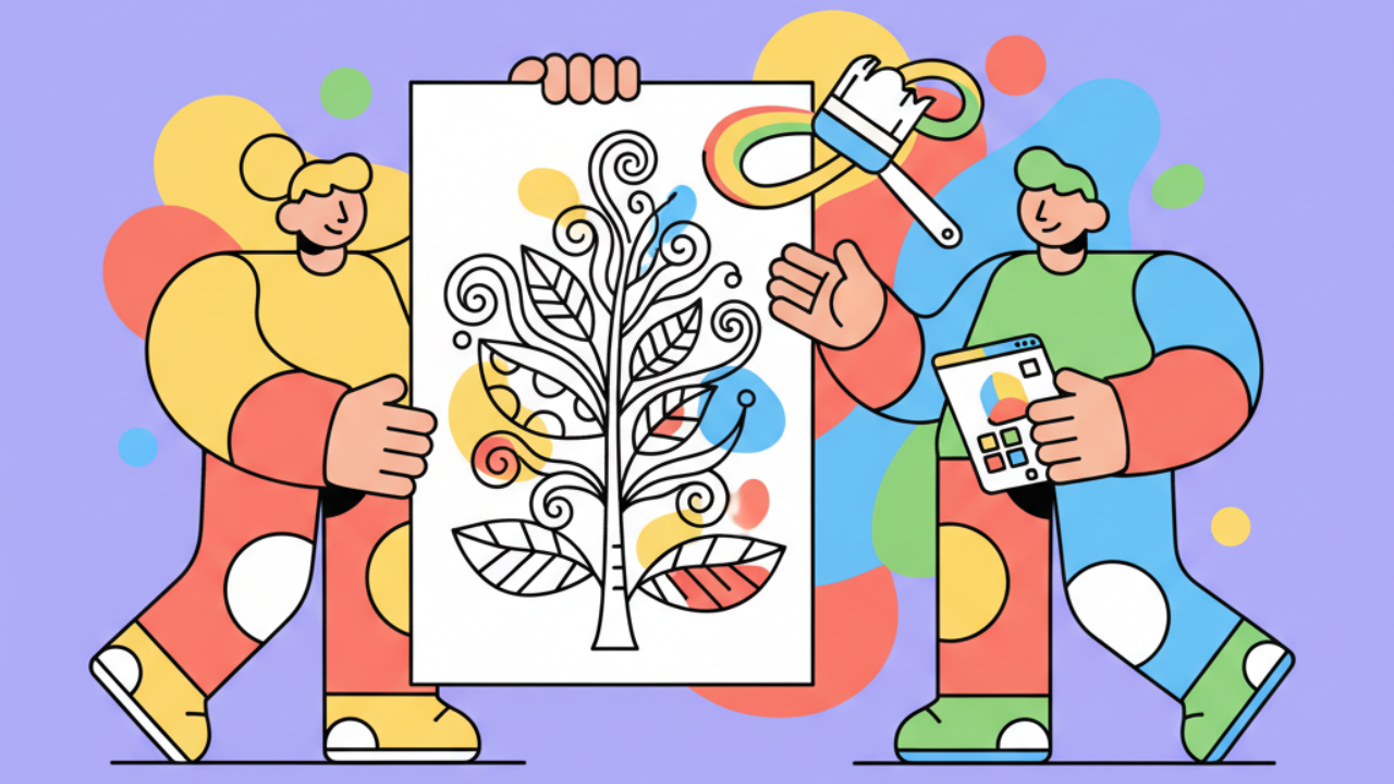 Guia prático de combinação de cores para pintar line art complexa