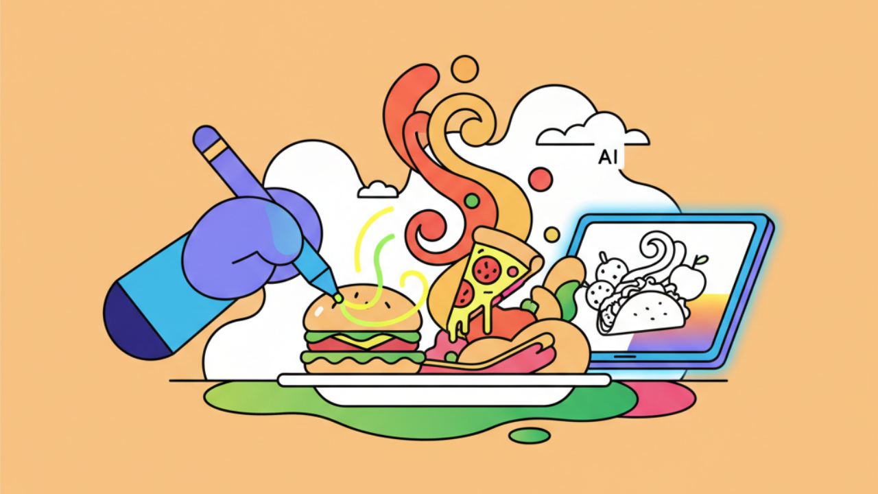 Como Criar Desenhos de Comida com IA no Desenhando e Colorindo
