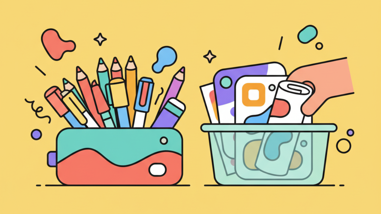 Como manter estojos e desenhos para colorir sempre organizados