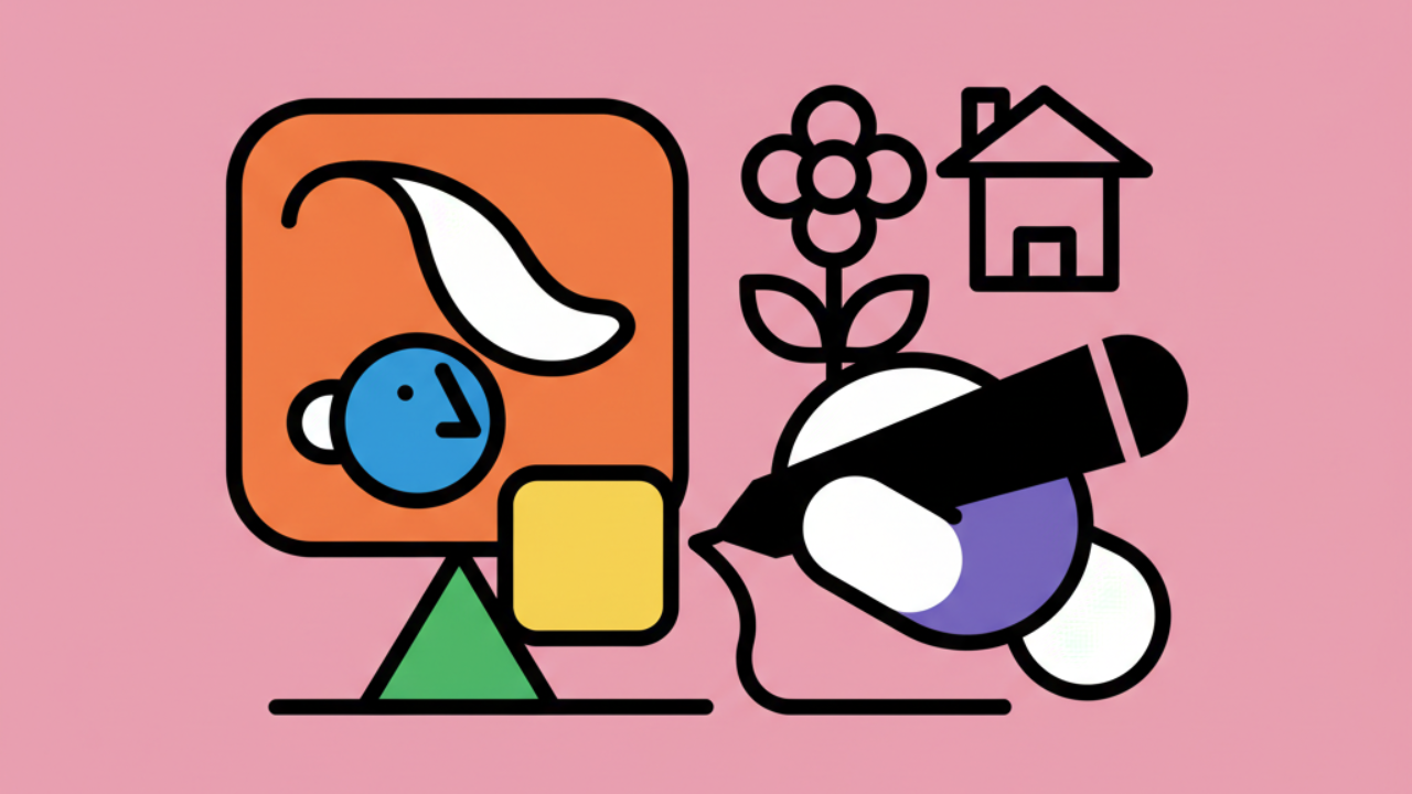 Como usar formas simples para criar desenhos para colorir