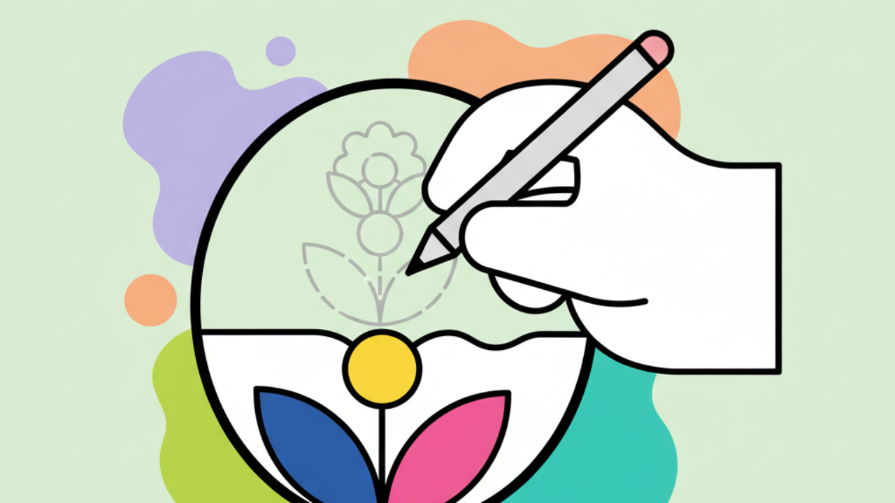 Como Fazer Esboços Iniciais em Desenhos para Colorir