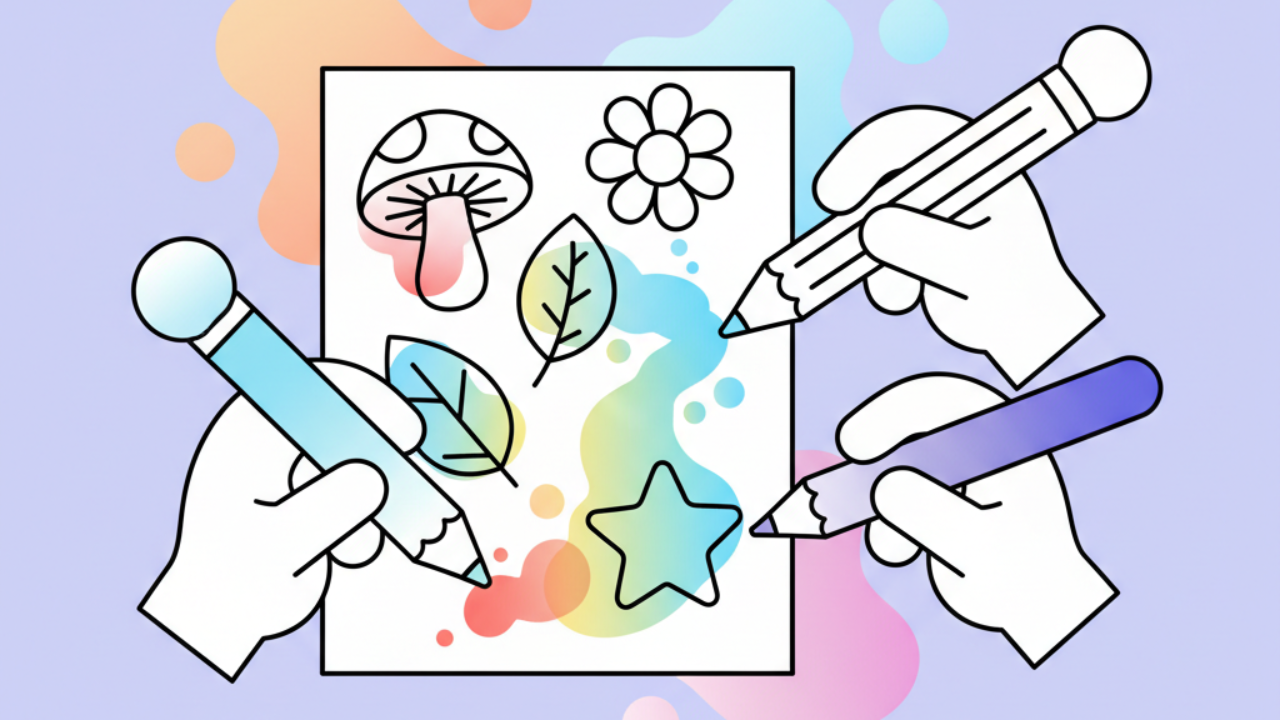 Técnicas com Lápis Aquareláveis em Desenhos para Colorir