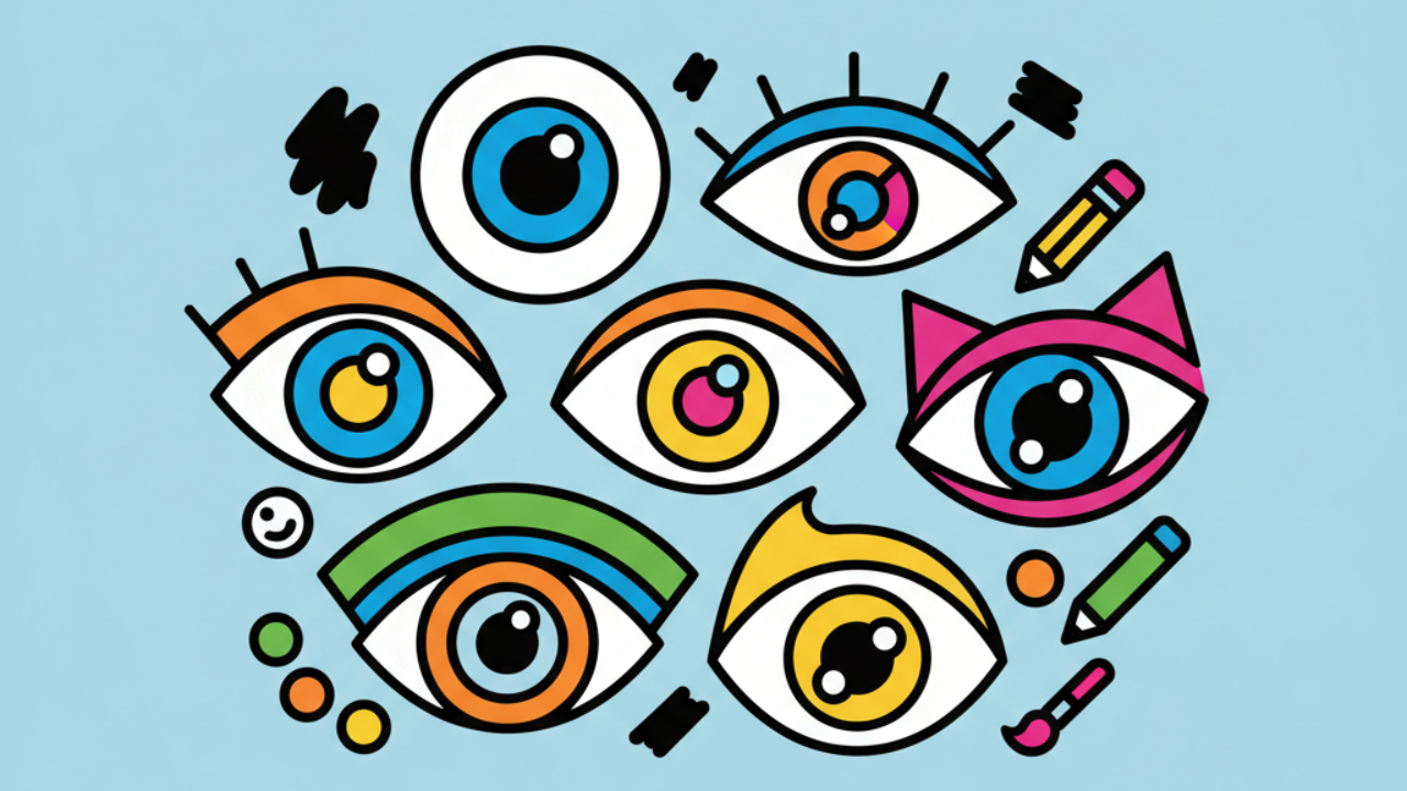 Como Desenhar e Colorir Diferentes Formatos de Olhos
