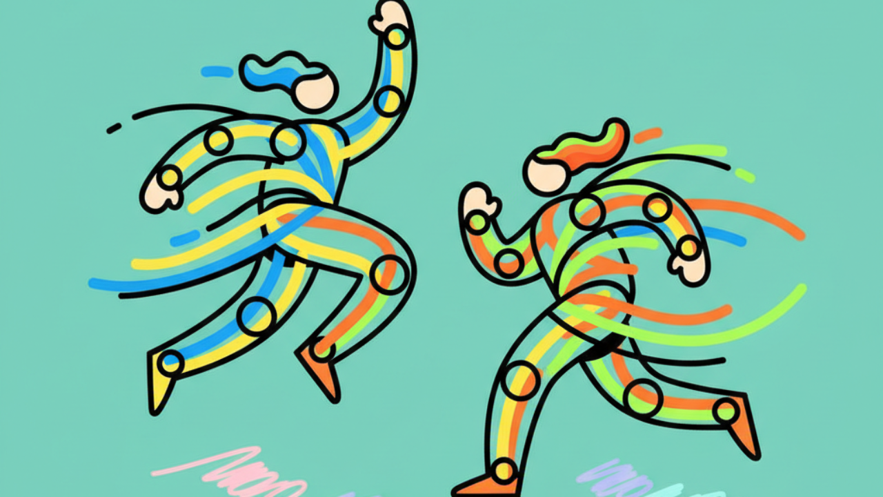 Como Desenhar Pessoas com Linhas de Movimento e Colorir