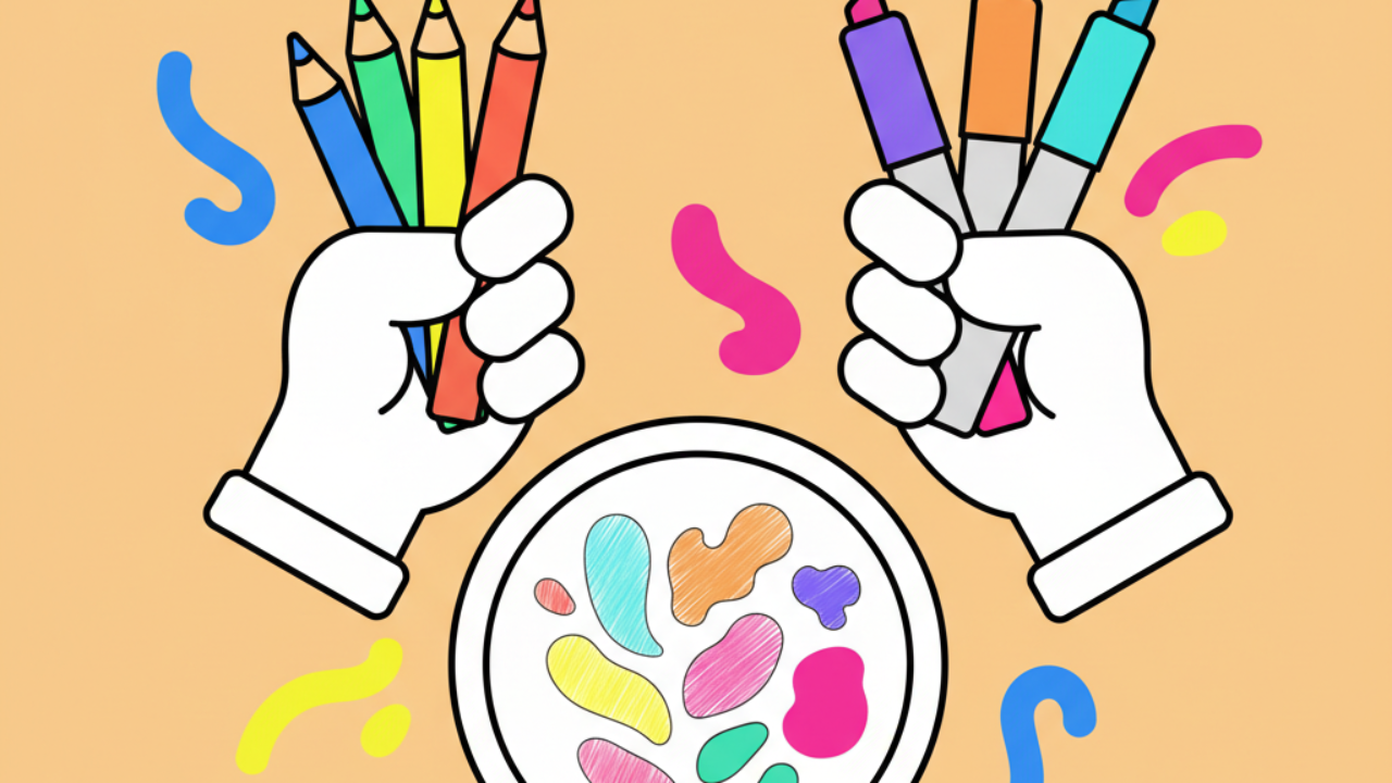 Técnicas para Colorir: Lápis de Cor e Canetinha Juntos