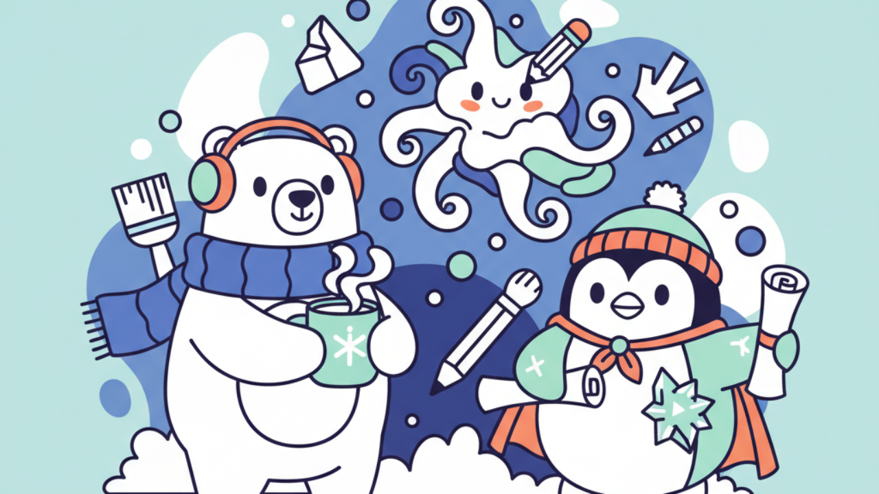 Como criar personagens exclusivos para colorir no inverno