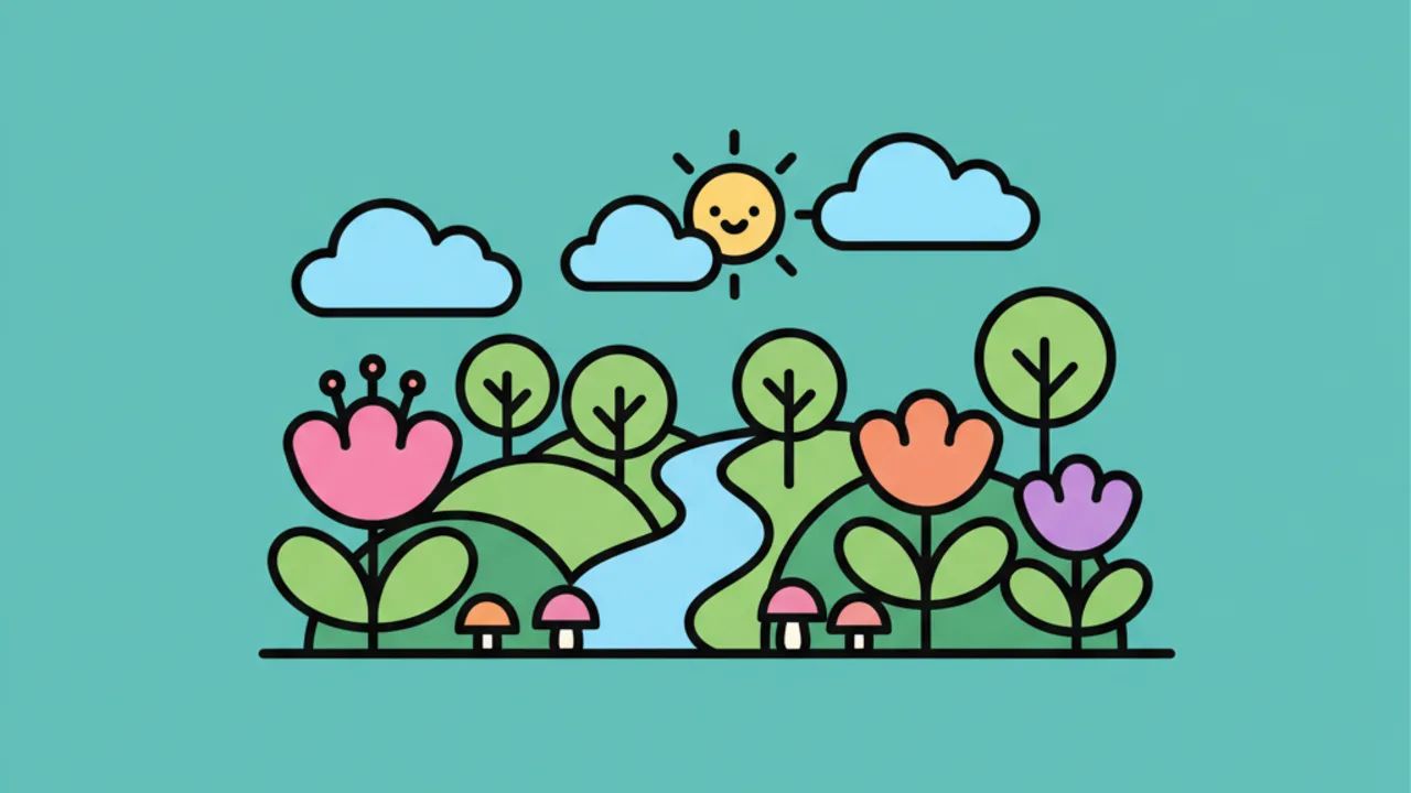desenhos fofos de natureza para colorir e relaxar no mes de setembro