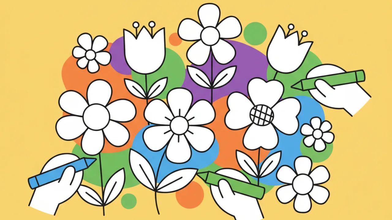 Desenhos de flores da primavera para colorir e relaxar em setembro