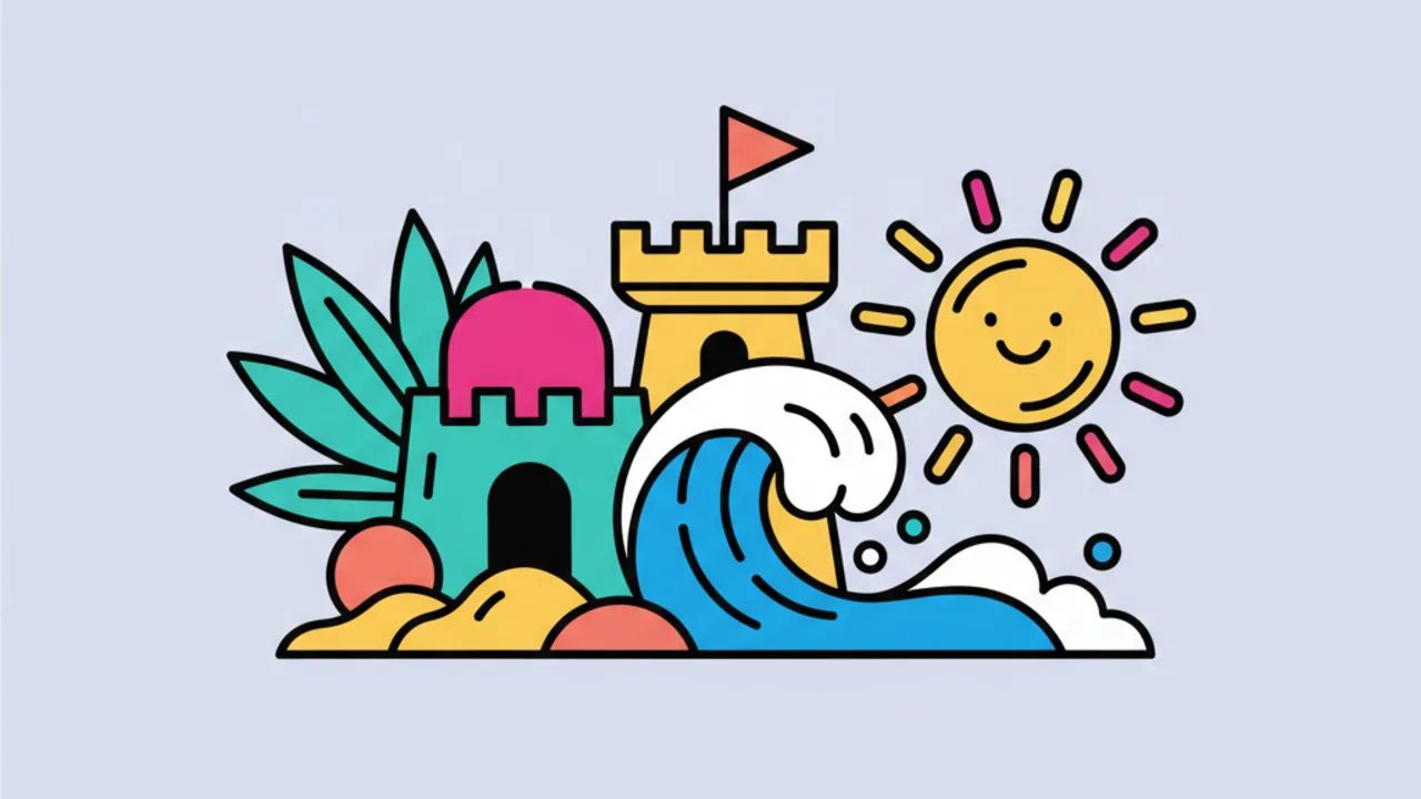 50 Desenhos de Praia para Colorir e Imprimir Grátis