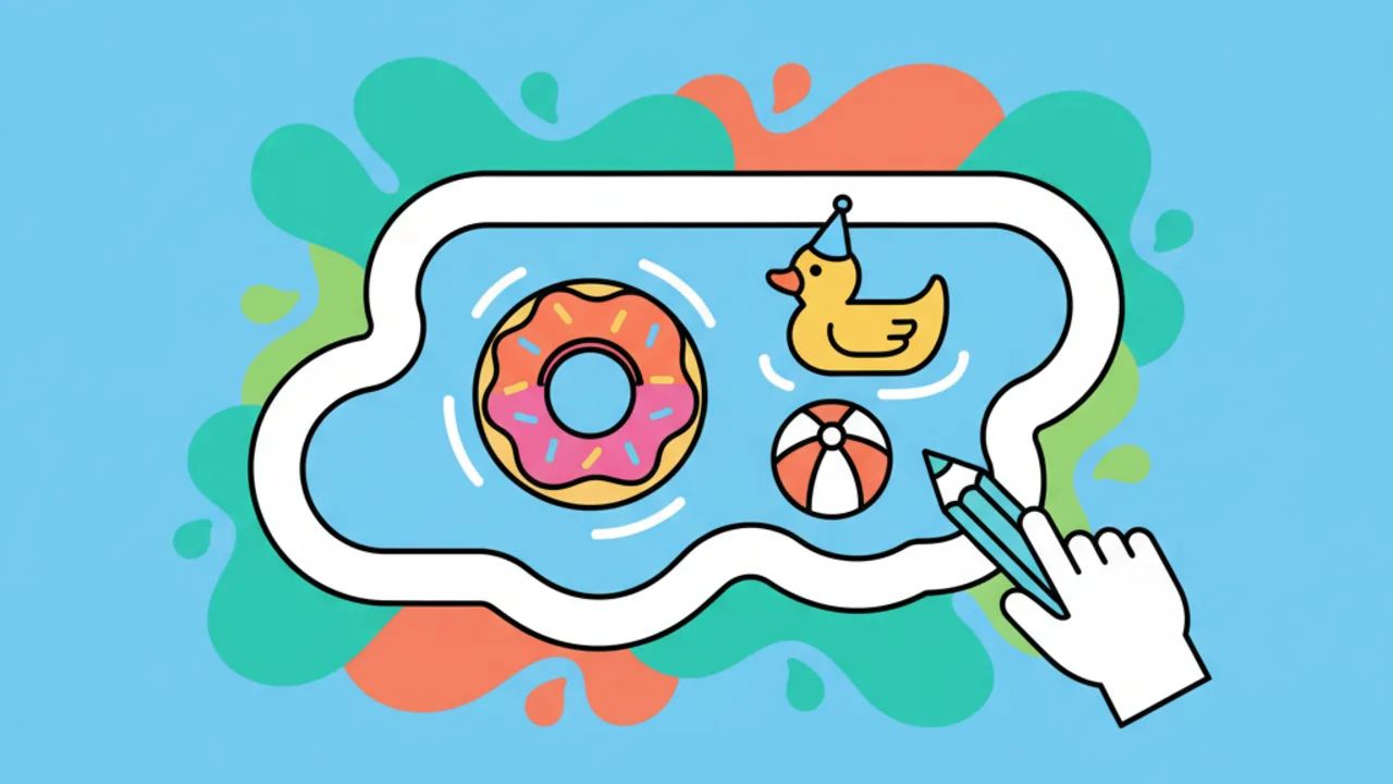 Line Art de Piscina: Desenhos Grátis para Colorir e Relaxar