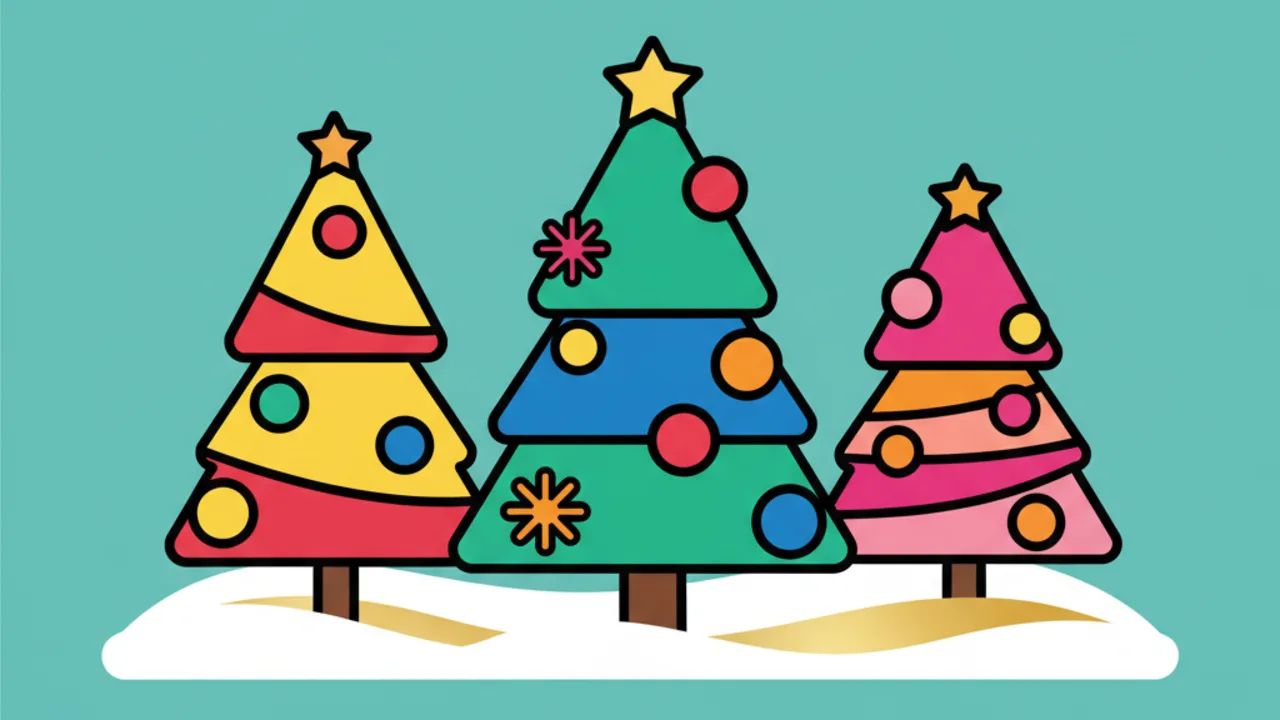 70 Desenhos de Árvore de Natal para Colorir e Imprimir