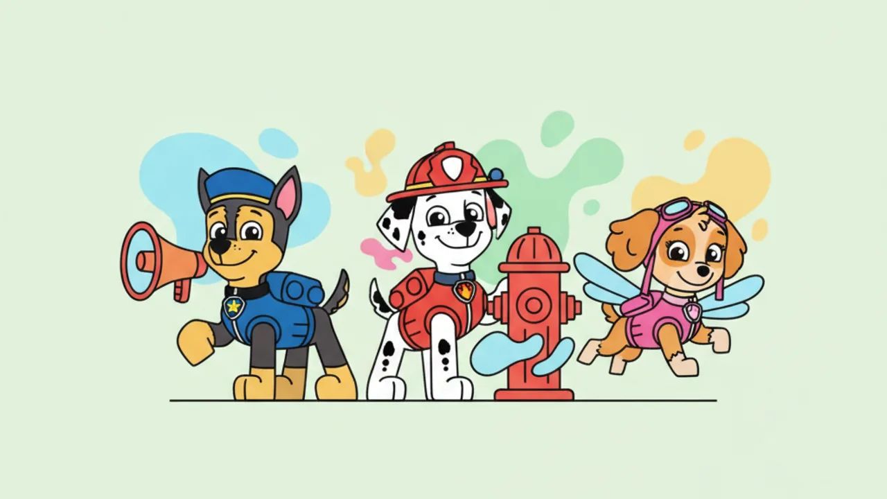 Páginas para Colorir Patrulha Canina: Aventura Grátis no Papel