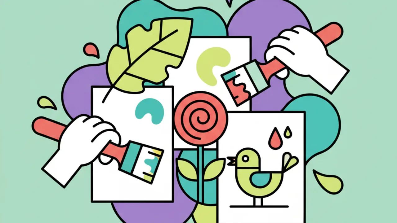 Atividades de pintura para escola com desenhos de natureza