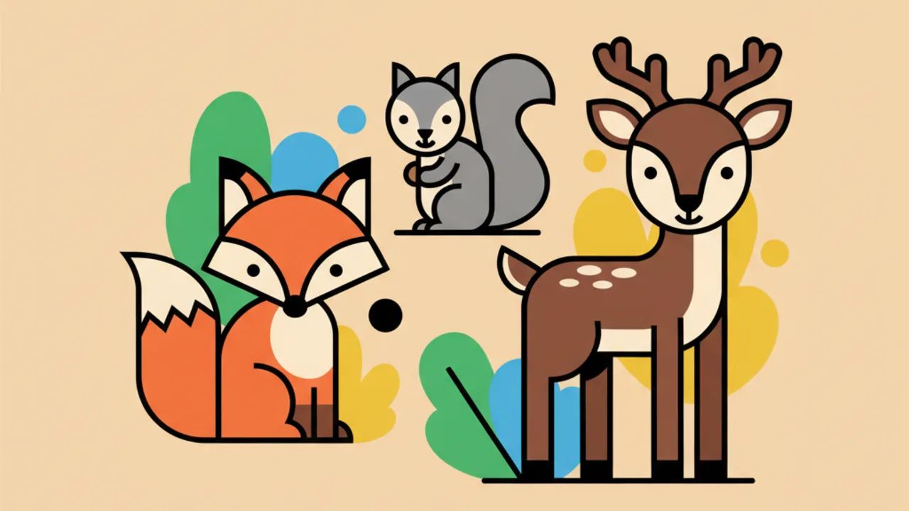 10 Desenhos de Bichinhos do Bosque para colorir