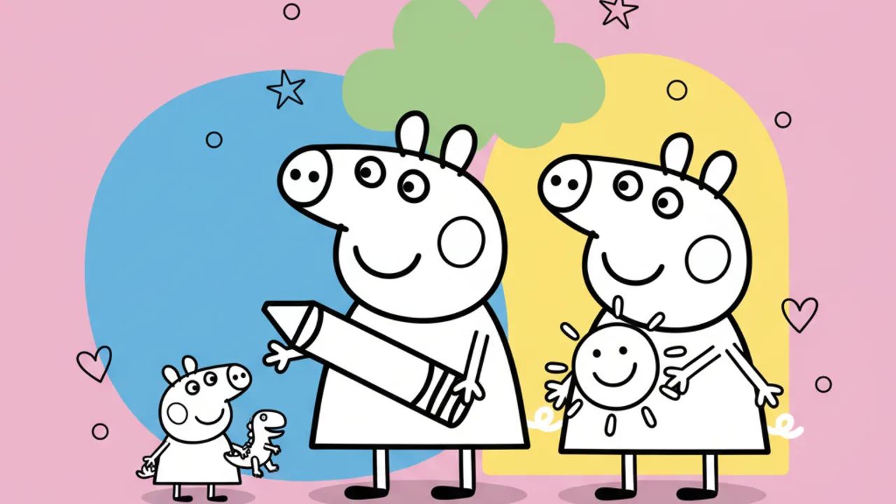 Peppa Pig para Colorir: 50 Desenhos Grátis