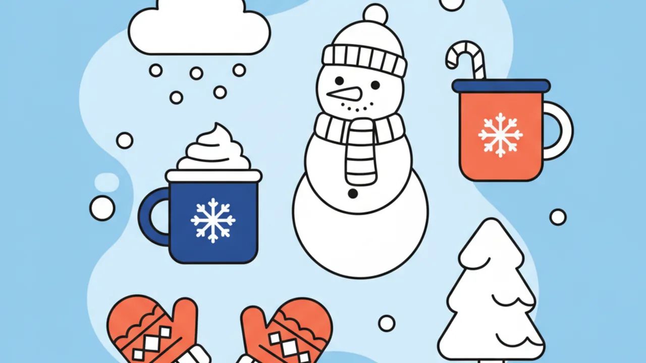 50 Desenhos de Inverno para Colorir