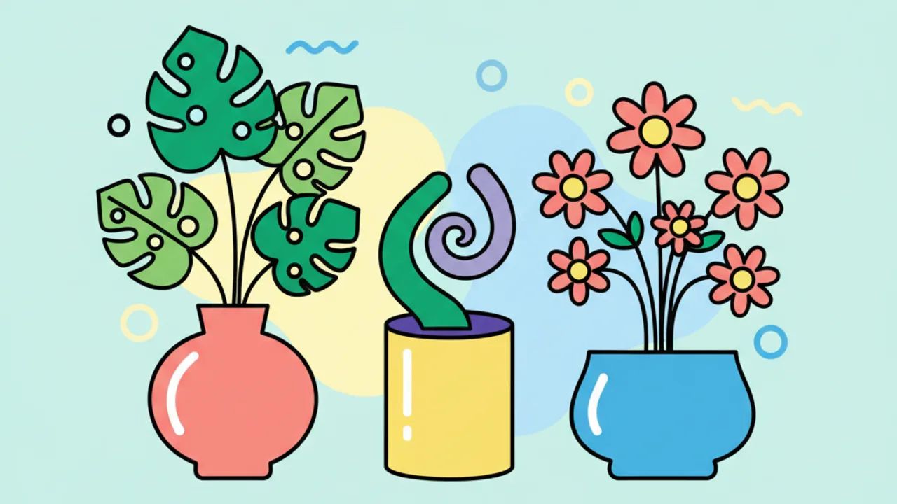 Desenhos de Vasos com Plantinhas para Pintar e Relaxar