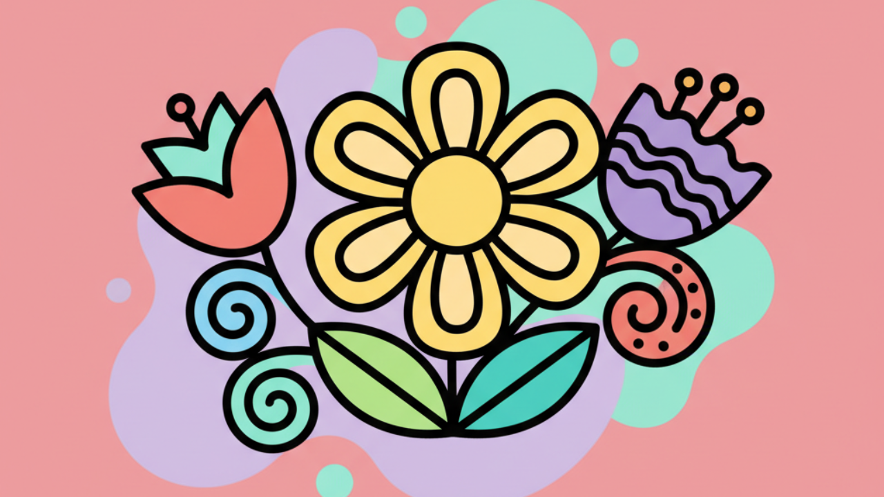 Desenhos de flores para colorir e relaxar com técnicas de arteterapia