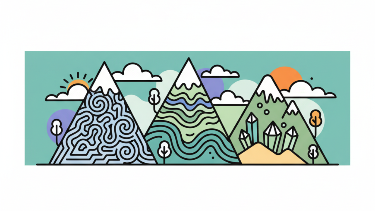 Desenhos de montanha para colorir: paisagens incríveis
