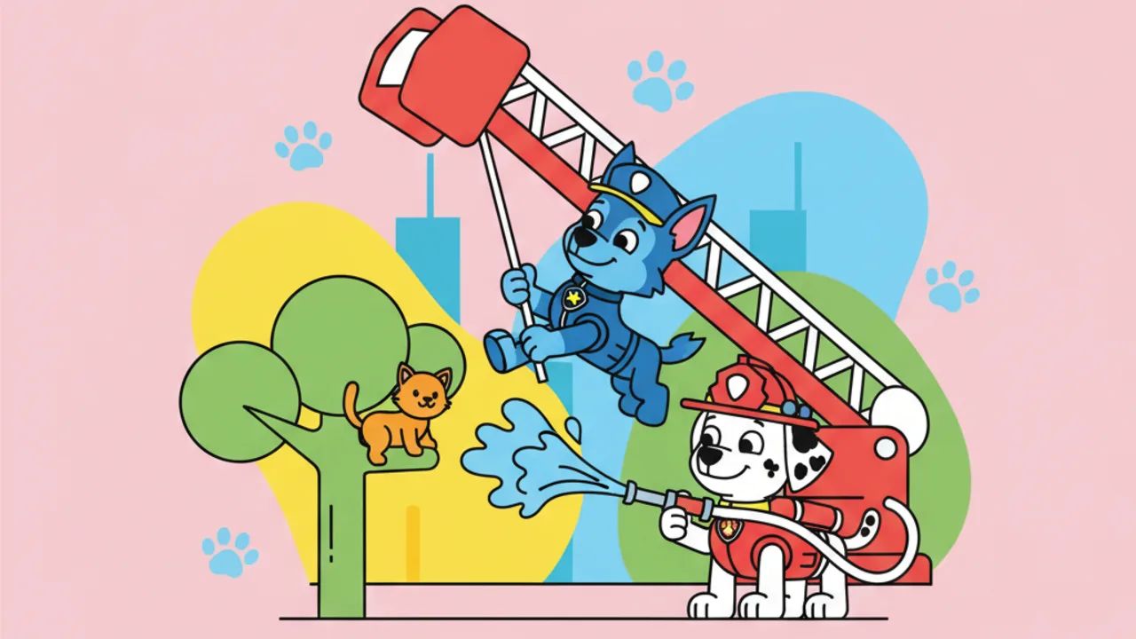 Chase e Marshall em Resgates: Desenhos para colorir