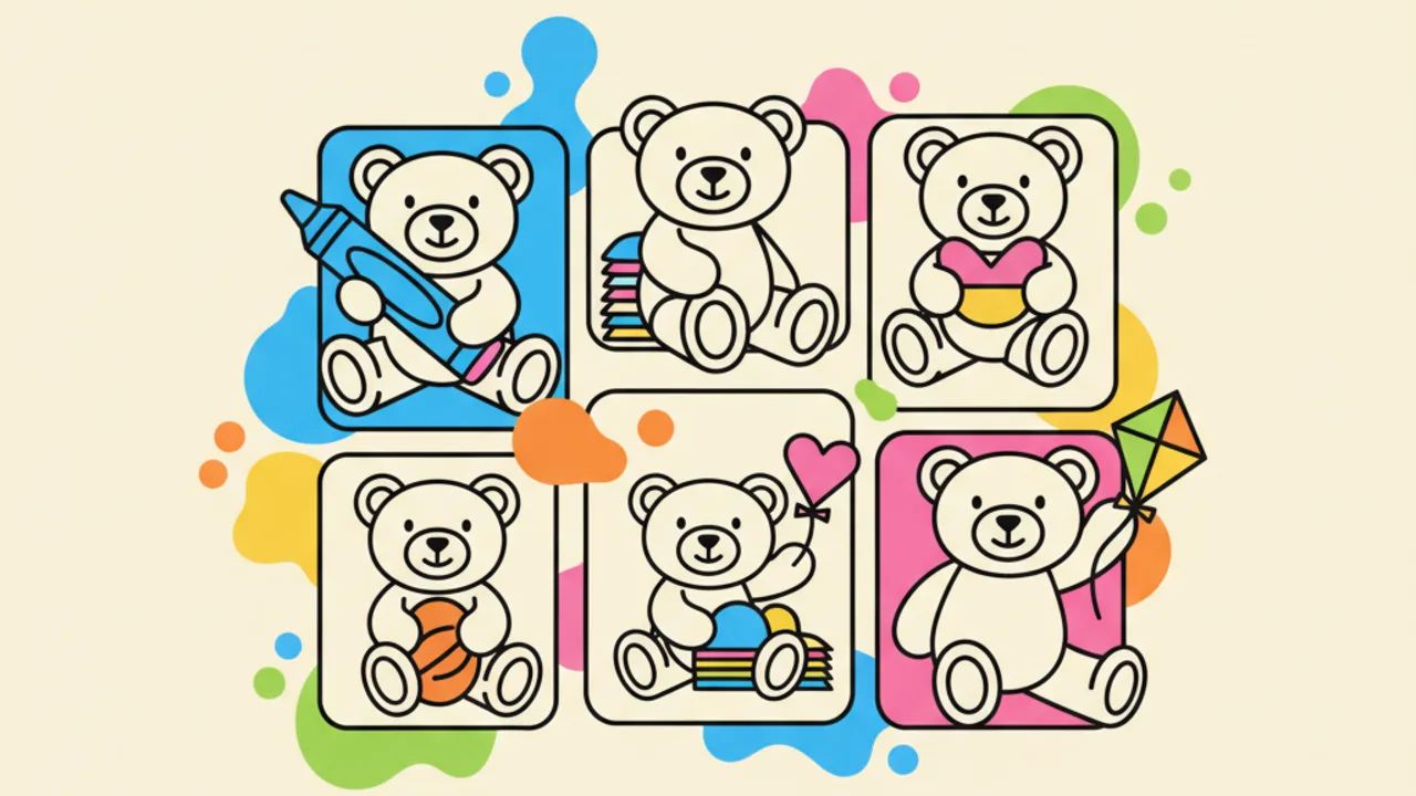 Atividades de Colorir Ursinho Bobbie: Baixe Agora