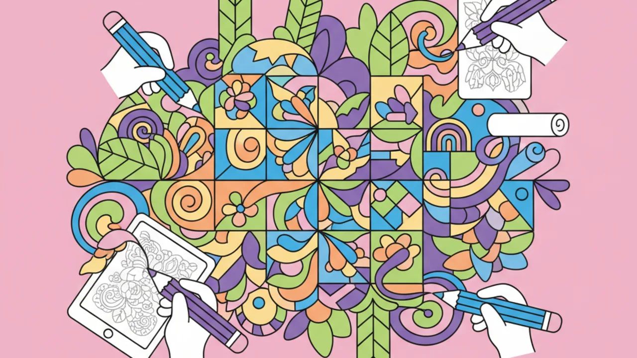 Páginas de colorir antiestresse para adultos relaxarem no tempo livre