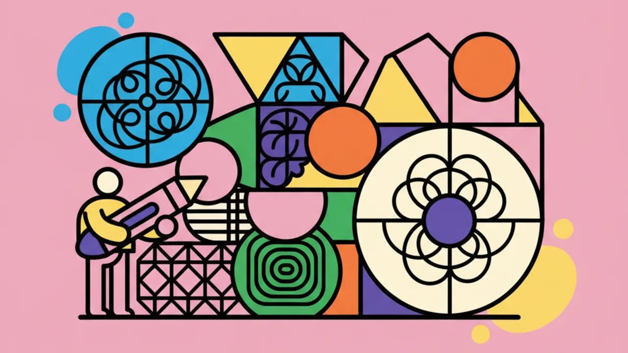 Formas e Padrões: Desenhos para Colorir