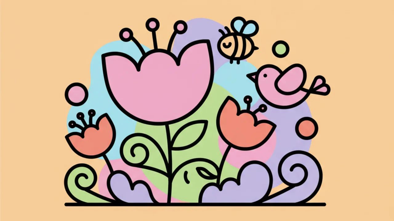 Desenhos Educativos de Primavera para colorir