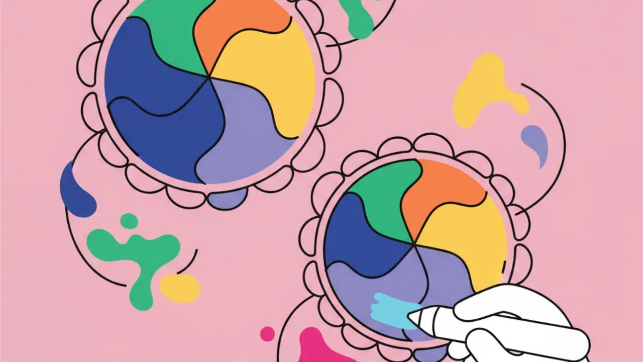 Como usar a teoria das cores em desenhos de mandalas relaxantes