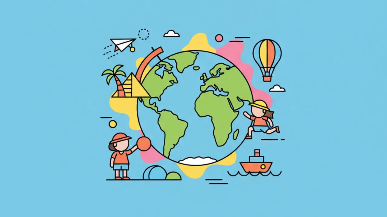 Atividades de Colorir: Pequenos Exploradores pelo Mundo