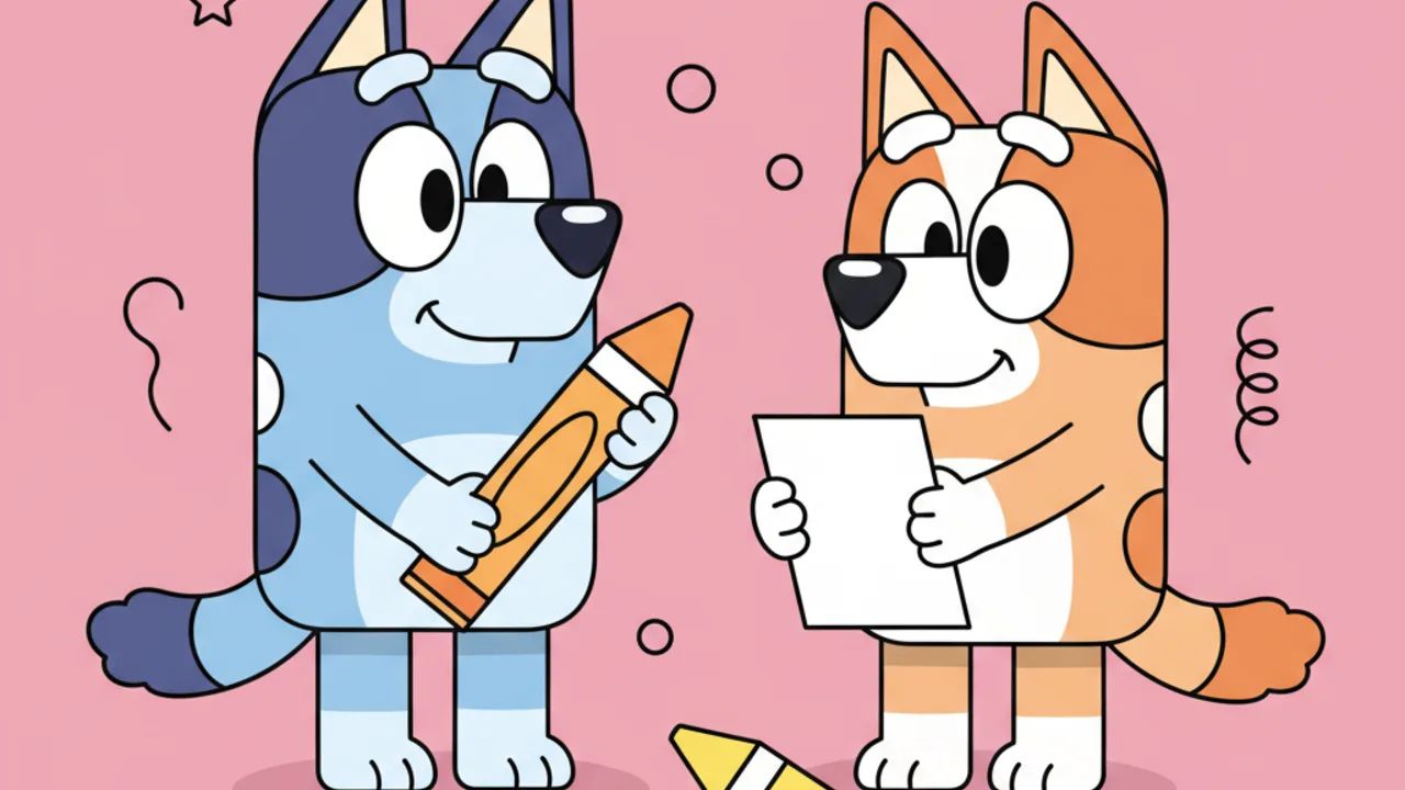 Desenhos Fofos de Bandit e Chilli para Colorir em Casa
