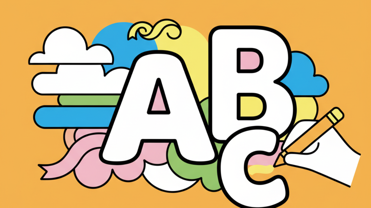 Alfabeto fofo line art: atividades de colorir para crianças