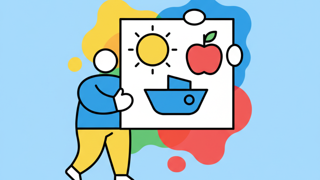 Combinação de cores primárias em desenhos para atividades escolares infantis