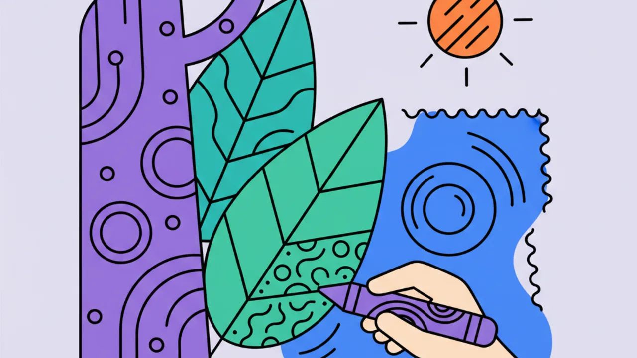 Passo a Passo de Colorir: Texturas em Desenhos da Natureza
