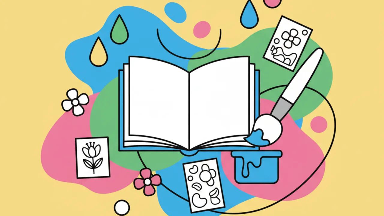 Páginas para Colorir com Aquarela: Atividades de Pintura
