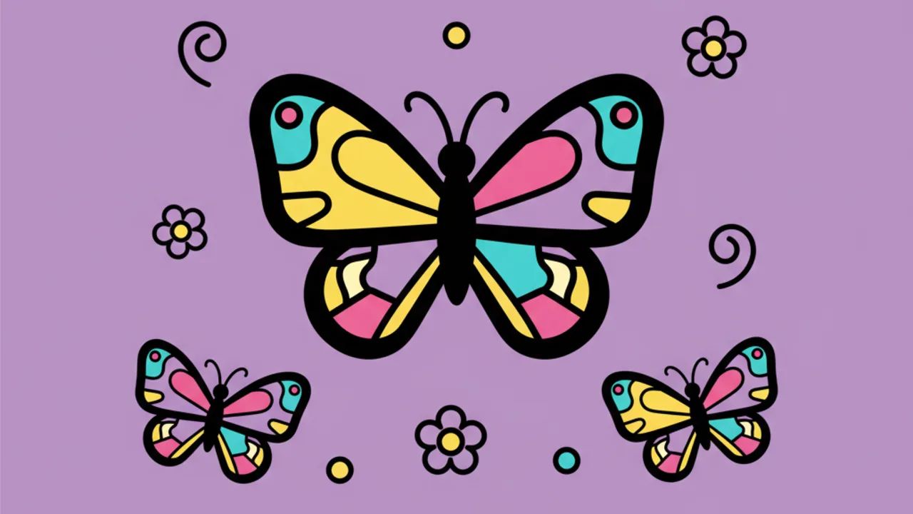 Borboletas Fofas para Colorir: Desenhos Grátis para Crianças