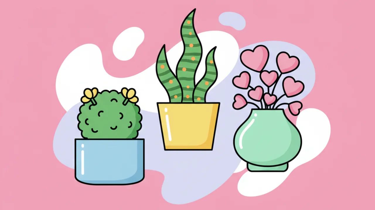 Atividades de Colorir: Vasos e Plantinhas Estilo Kawaii