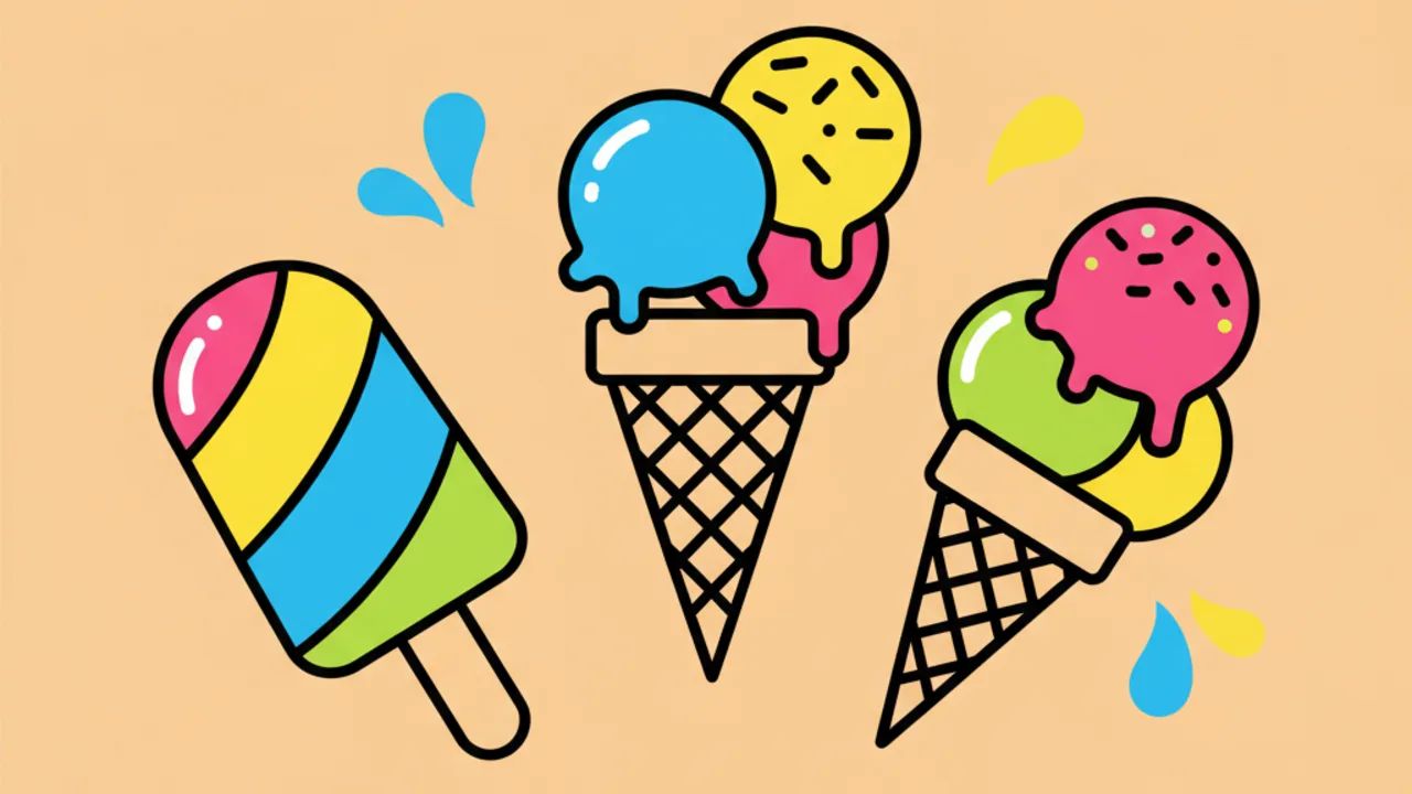 Páginas de Colorir de Sorvetes Gelados: Diversão de Verão