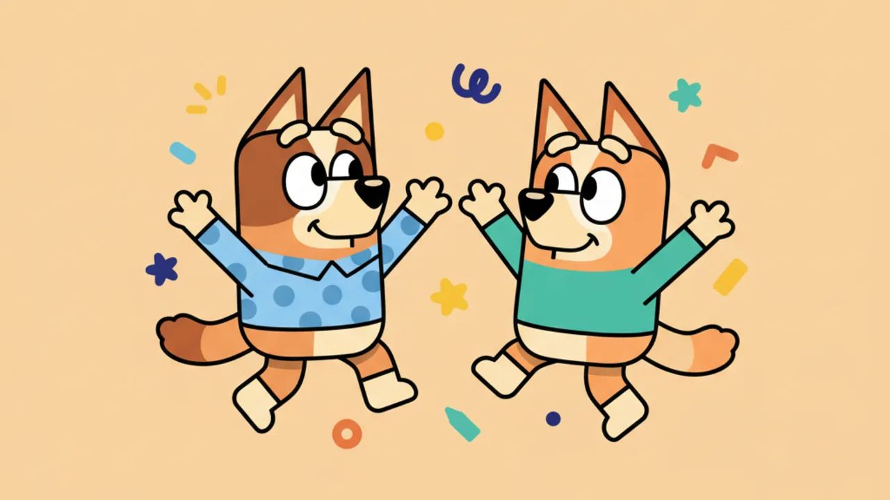 Desenhos Fofos de Bandit e Chilli para Colorir e Brincar