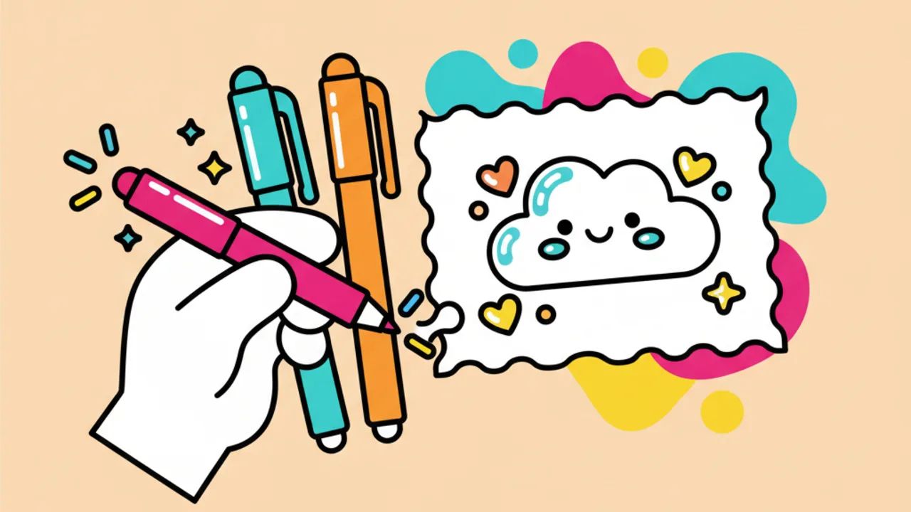 Como Usar Canetas Gel para Detalhes em Desenhos Fofos
