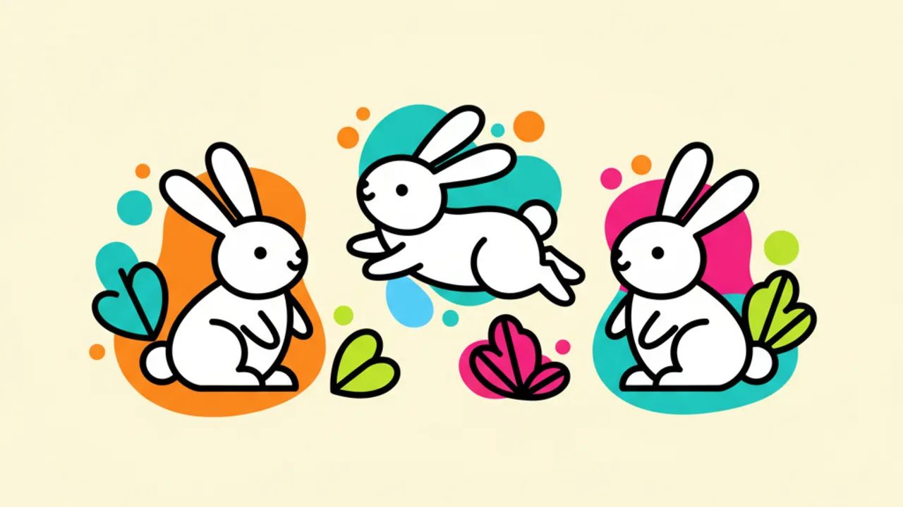 Line Art de Coelho: Desenhos Fofos para Pintar em Outubro