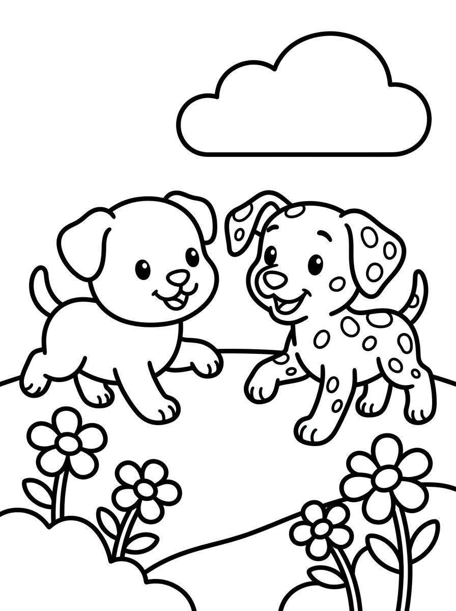 Coleção de desenhos para colorir: Amigos da Bluey
