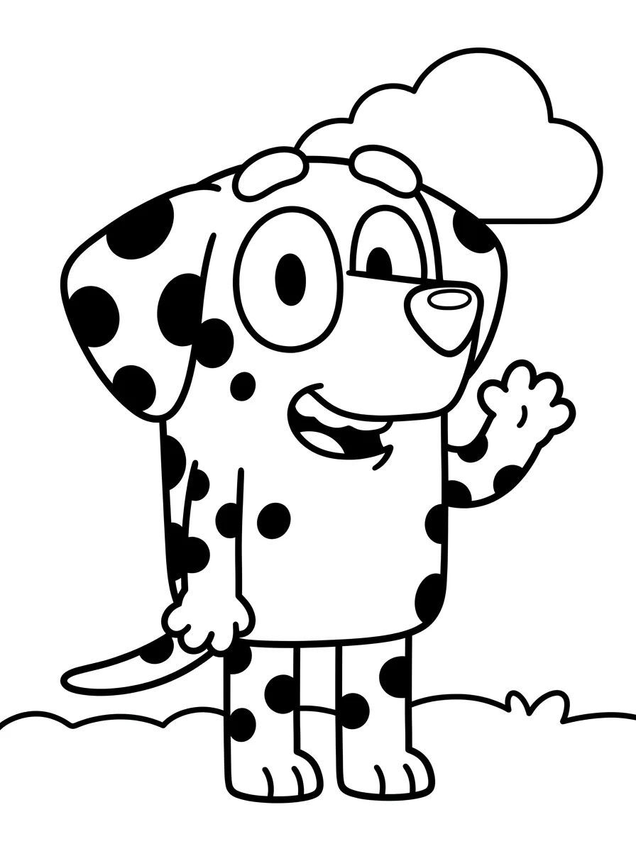 Chloe a Dálmata para colorir Desenho de Chloe a Dálmata para colorir e imprimir grátis
