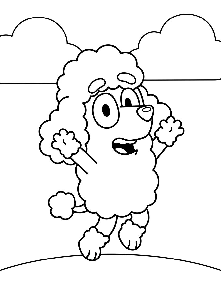 Coco a Poodle para colorir Desenho de Coco a Poodle para colorir e imprimir grátis
