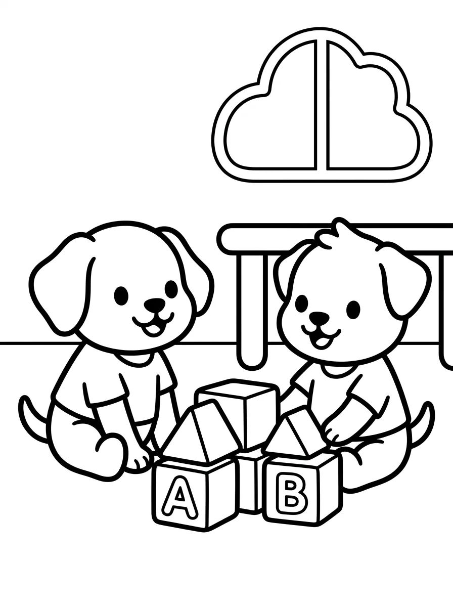 Rusty e Indy na Escola para colorir Desenho de Rusty e Indy na Escola para colorir e imprimir grátis