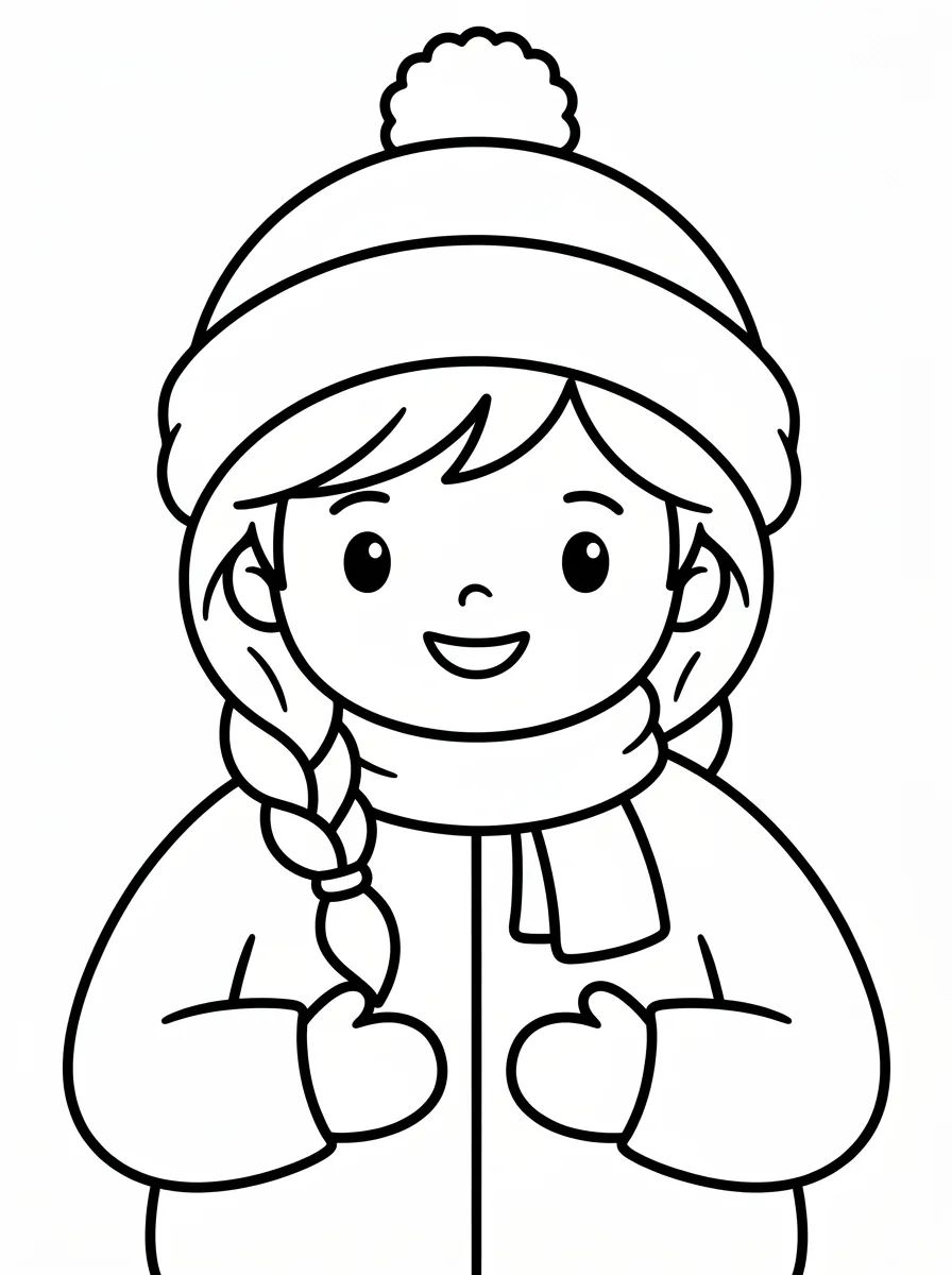 Anna in Winter Outfit para colorir Desenho de Anna in Winter Outfit para colorir e imprimir grátis