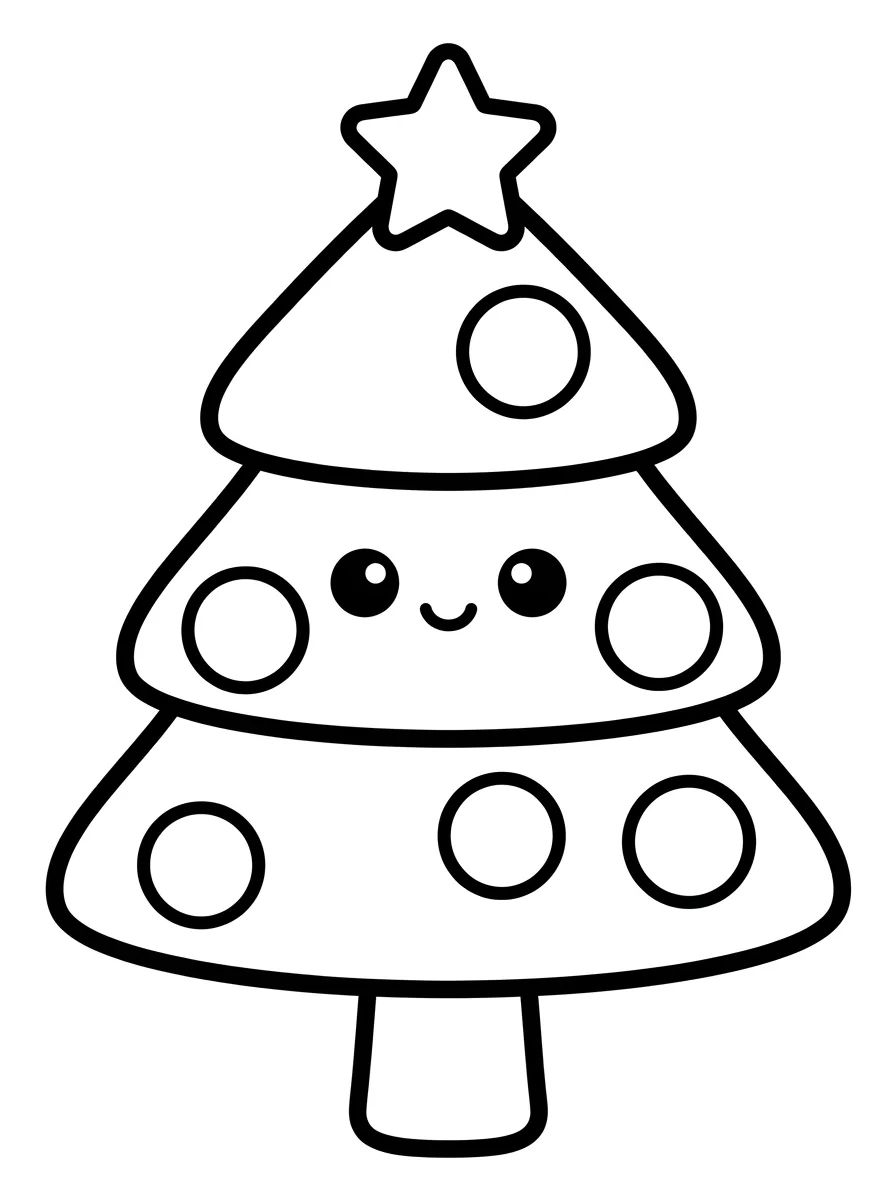 Coleção de desenhos para colorir: Desenhos de Árvore de Natal para Colorir